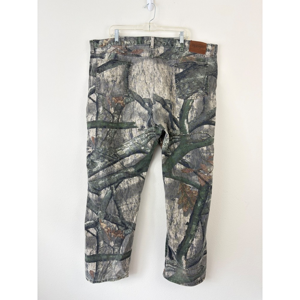 Wrangler Mossy Oak Treestand Camo Jeans Mens 46x30 Straight Leg Hunting Pants